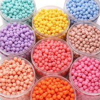 50-100pcs 8/10mm Acrylic Frosted Matte Round Beads Multi Color Garment Loose Beads For Needlework Handmade Craft Diy Accessories