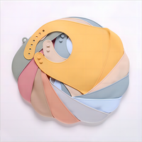 1/2pcs Food Grade Silicone Baby Eating Bibs Easy to Clean Baby Bibs Drool Towels Waterproof Children Silicone Drool Bibs