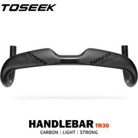 TOSEEK TR30 UltraLight Carbon Fiber Handlebars Road Bicycle Handlebar Bike Road Handle Bar 380/400/420/440mm Internal Routing