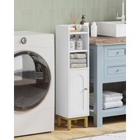 **/Bathroom Storage Cabinet, Small Corner Floor Cabinet With Door And Shelves, Narrow Toilet Paper Cabinet, Bathroom Organ