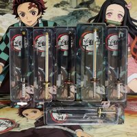 Anime Demon Slayer Nichirin Sword Katana Pen Kimetsu No Yaiba Giyu Refillable Gel Pen for Anime Fans Collection School Supplies