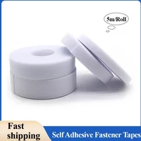5m/roll White Cable Ties Reusable Loop Bundle Self Adhesive Nylon Strap Organizer Clip Wire Holder Management Fastening Tape DIY