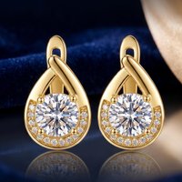 Nice 925 Sterling Silver Earrings For Women Round Zircon Earrings Sparkling Party Wedding Jewelry Gift Accessories