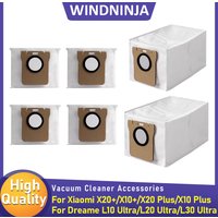 Fabric Disposable Dust Bags For Xiaomi X20+ X10+ X20 Plus X10 Plus For Dreame L10 Ultra L20 Ultra L30 Ultra Vacuum Non-woven