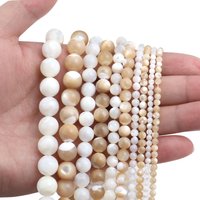 3/4/6/8/10mm Natural Trochus Shell Beads Round Loose Spacer Beads For Jewelry Making DIY Handmade Bracelets Necklace Accessories