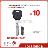 10X Transponder Key Shell Case for Honda With Blade HON58R With Chip Holder