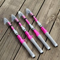 Telescopic Fishing Rod Pink 1.5m 1.8m 2.1m 2.4m Carbon Fiber Saltwater Boat Slow Light Baitcasting Rod for Octopus Squid Cuttle