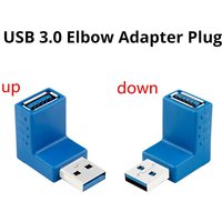 Newest Hot USB Male To Female Left Angle 90 Degree Turn Adapter USB3.0 Male To Female Elbow AdapterPlug