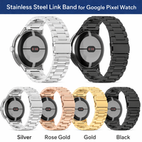 For Google Pixel Watch 4 3 2 1 Stainless Steel Band 41mm 45mm Metal Link Bracelet Replacement Strap