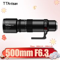 TTArtisan 500mm F6.3 Full Frame Telephoto Camera Lens for Humanities Photography with Fujifilm X GFX E Nikon F Z EF RF L Mount