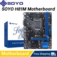 SOYO H81M Gaming Motherboard Dual Channel DDR3 M.2 NVME PCIEx16 HDMI VGA Interface LGA 1150 Supports Intel Core 4th Gen CPU