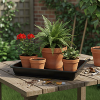 1Pcs Heavy Duty Square Durable Drip Trays Indoor Outdoor Plastic Tray Saucers Plant Saucer
