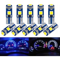 10PCS Super Bright LED T5 3SMD Car Motorcycle Dashboard Light Wedge Instrument Lamp Indicator Signal Bulbs DC12V 3030smd