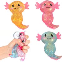 Colorful Salamander Squishy Stress Relief Ball Reusable Rebound Fun Soft Squeeze Reliever Dough Thing Home Office Gifts