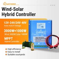 Hybrid MPPT controller for off-grid power systems with display, 12V 24V 48V, wind power 3000W, solar energy 1000W, from a warehouse in Poland.