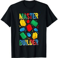 Master Builder Kids Building Blocks Brick Toy Master Builder T-Shirt Graphic T Shirts Men Clothing Tops Tees Camisetas