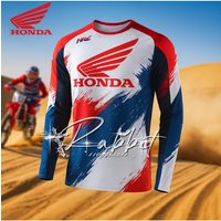 AliExpress 2025 New Honda Track Rider Fashion Long Sleeve Shirt Men's Motorcycle Racing Cycling Speed Dry T-shirt Bicycle Mountain Bike