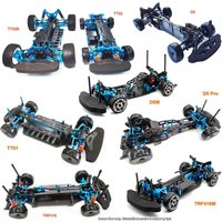 Tamiya Sakura TT01 TT02 TT02B V2 Pro 1:10 4WD RC Car Carbon Fiber Frame Al Alloy DIY Model Drift Racing Upgrade Parts KIT