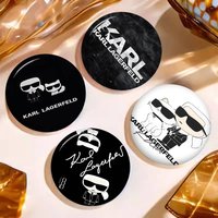 K_Karl_L_Lagerfelds 58mm Handmade Brooch Cartoon Cosplay Badge On Backpack Jewelry Accessories Gifts