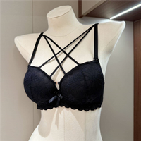 Cross Front Wireless Bras Push Up Padded Add 2 Cups Magic Boosting Sexy Comfortable T-Shirt Bra