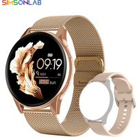Nowy globalny smartwatch dla telefonów z systemem Android/iOS, bezprzewodowe odbieranie połączeń, monitorowanie tętna i ciśnienia krwi, powiadomienia o wiadomościach dla kobiet i mężczyzn.