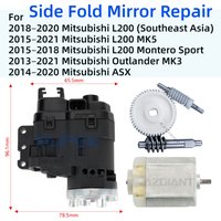 For Mitsubishi L200 Montero Sport Outlander ASX Car Exterior Folding Mirrors Side Rearview Mirror Fold Motor Gear Hoop Actuator