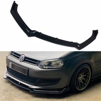 Gloss Black Car Front Bumper Lip Splitter Diffuser For VW Polo MK5 Pre-Facelift 6R TDI TSI BlueMotion 2009-2013 Tuning Body Kits