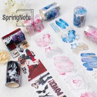 2m/Roll Exquisite Cyberpunk Fantasy Symbol PET Washi Tape Transparent Stickers Decorative Tape For Diary Scrapbooking Journal