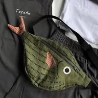 Adorable Tropical Fish Waist Pack for Kids Green Water-Resistant Coin Purse Crossbody Bag for Boys & Girls