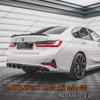 Maxton Style Spoiler Cap for BMW G20 M340i / 3 M-Pack / M3 320i 325i 330i Sedan 2018-2025 Car Rear Trunk Roof Lip Spoiler Wing