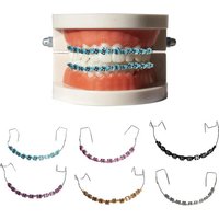 2026Fashion Braces Colorful Temporary Tooth Decoration With Metal Wires Bracket Orthodontic Ligature Ties High CK1160