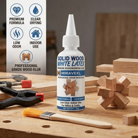 50g Eco-Friendly White Wood Glue with Brush, Quick Dry Strong Bond for Office Craft Woodworking & School DIY Projects