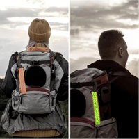2Pcs Reflective Keychain Straps Pendant Lightweight Bright Safety Features Outdoor Camping Night Running Cycling Backpack Use