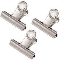 Stainless Steel Bulldog Clips Metal Office Paper Clip Binder Grip Clamp 75mm