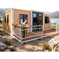 Prefab Tiny Home 20ft 40ft Expandable Container House Folding Room Prefab Tiny House Custom Mobile House Forest Cabin Sunroom