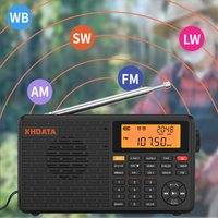 XHDATA Portable Digital Radio FM AM SW LW Stereo Bluetooth TF Card MP3 Player for indoor and outdoor D-109/D-109WB