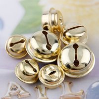 10Pcs 18/20/26MM Jingle Bell Gold Christmas Tree Pendant Ornaments Decorations DIY Handmade Xmas Crafts Accessories
