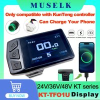 KT TF01U Display Suitable for KT Controller with USB Charging Port 24V/36V/48V Electric Bicycle Color LCD TFT Display Ebike Par