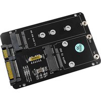 M2/mSATA to SATA Adapter 2in1 M.2 SATA Key B SSD / mSATA SSD to SATA3.0 6G 2.5" Adapter Converter Riser Board Card For PC Laptop