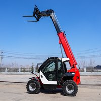 Telescopic Forklift Diesel 4X4 More Comfortable Operation Multi Section Telescopic Arm All Terrain Customized