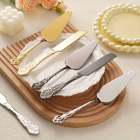 2-Piece Vintage Royal Cake Knife and Fork Set, Elegant Stainless Steel Cake Knife and Spatula, Perfect for Mother's Day/Bridal/W