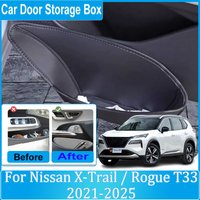 Organizer do schowka w drzwiach samochodu Nissan X-Trail T33 Akcesoria 2023 e-power Rogue 2021-2025 Mata do przechowywania w przegródkach drzwiach, podkładki amortyzujące