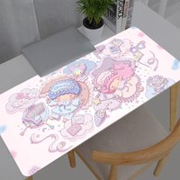 Mouse Pad Notbook Sanrio Little Twin Stars Gamer Large Keyboard NonSlip Rubber Computer Carpet Desk Mat PC Gamer 90x40 MousePad