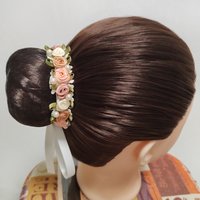 Girl Women Hair Accessories Bun Ballet Hair Bands Handmade Headwear Hair Accessary For Dancers Kids' Bun Head Fixer Headband