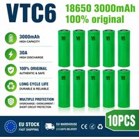 VTC6 18650 Li-Ion 3000mAh 3.7V 30A Akkupack mit 10-50 Stück – EU-Lagerbestand, schneller Versand, für Elektrowerkzeuge & Taschenlampen