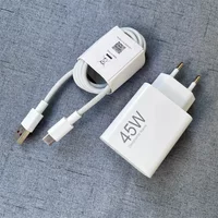 For Xiaomi Pad 7 45W USB Fast Charger with Type C Cable EU Power Adapter for Redmi Note14Pro+ K30 Mi 10T 13t 14t 15