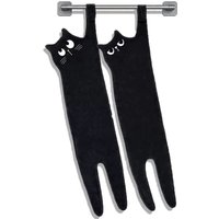 Quick Dry Large Cat Hand Towel Absorbent Soft Cleaning Cloth Double Layer Microfiber Dish Towels Bathroom Kitchen Living Room
