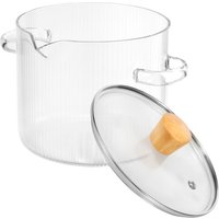 1.6/2.3L Glass Cooking Pot With Lid Glass Saucepan Cereal Bowls Pot for Stove High Borosilicate Clear Cooking Soup Baking Pans