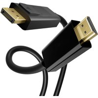 4K Uni-Directional DisplayPort to HDMI-compatible Cable 1.8M Converter for Desktop Laptop Host to Target Monitor HDTV Projector