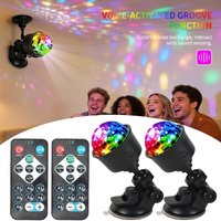 7 Colors Strobe Light Sound Activated Stage with Remote Control Disco Ball Lamps for Car Home Parties Kids Birthday Wedding Bar